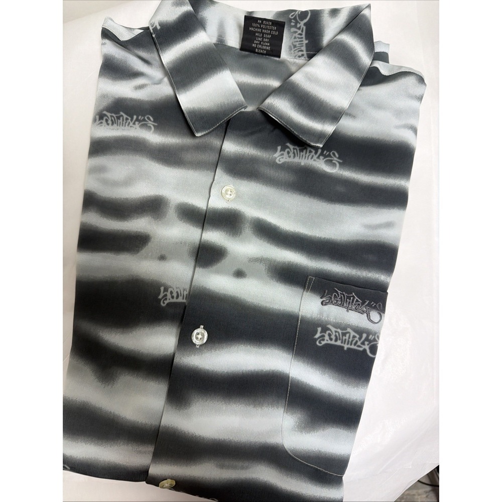SouthPole‎ Shirt Grays Short Sleeve Button Down Smoky Logo Collar Southpole Tags